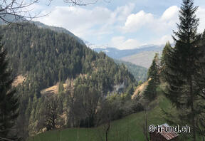 Vue pendant l'ascension de Hohenrätien